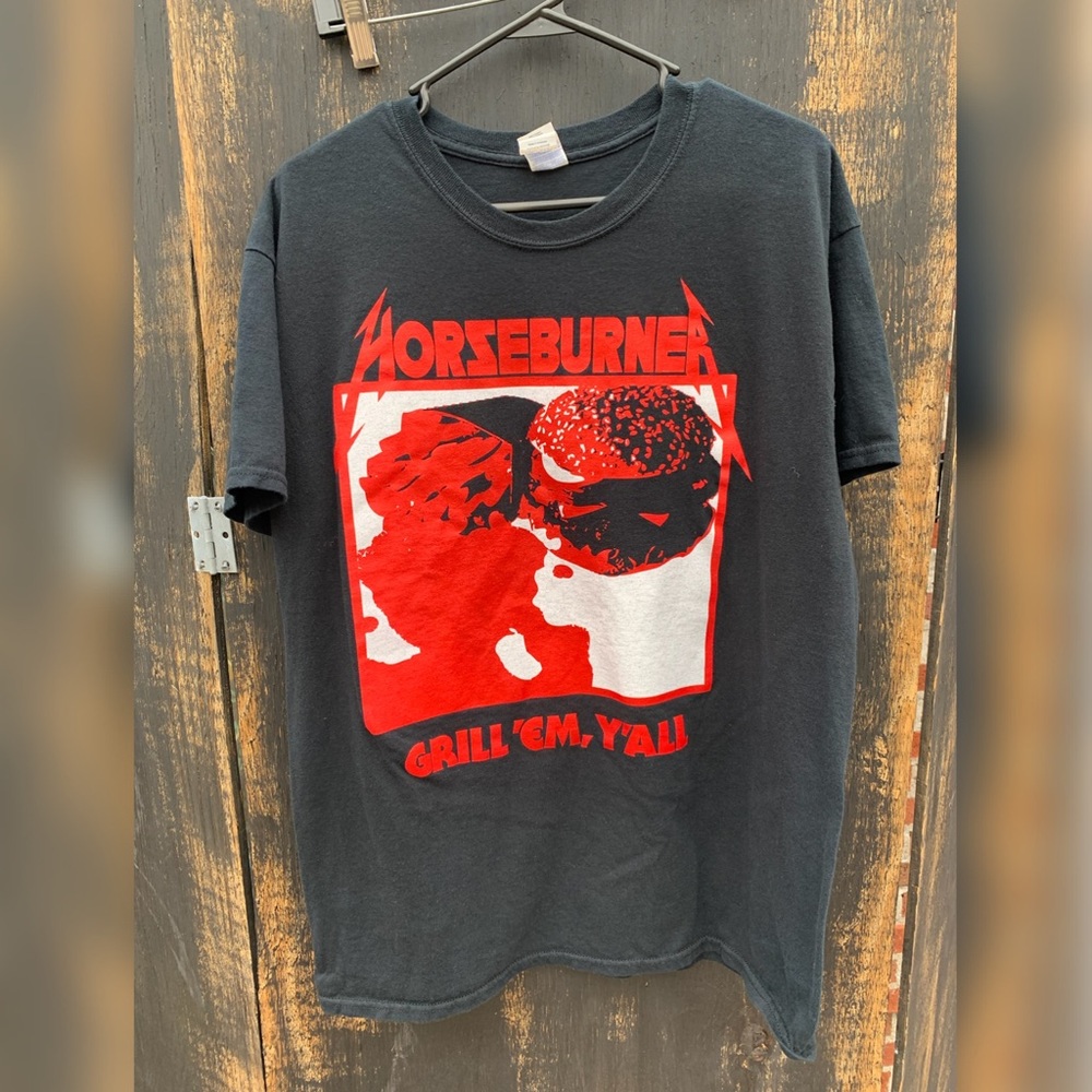 Horseburner Mens T-shirt Black Large Concert Tee